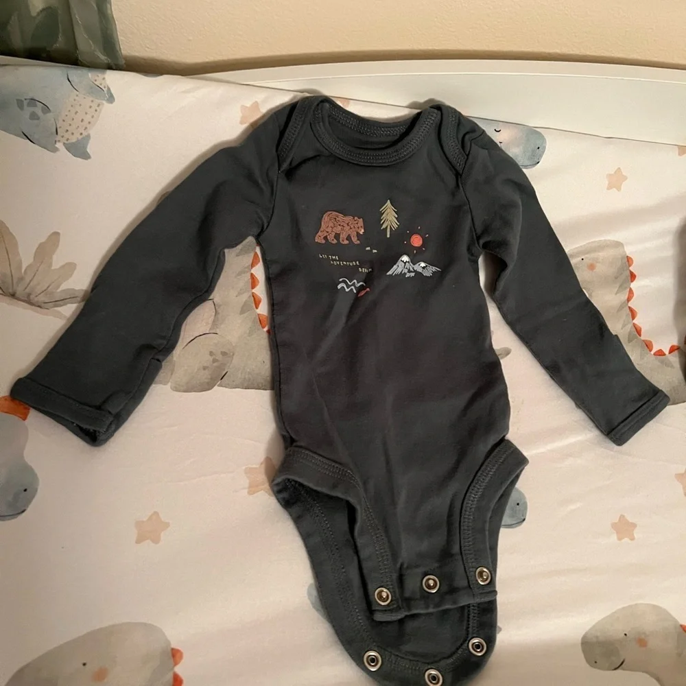 Carter’s Dinosaur and Bear Print Baby Onesies Set